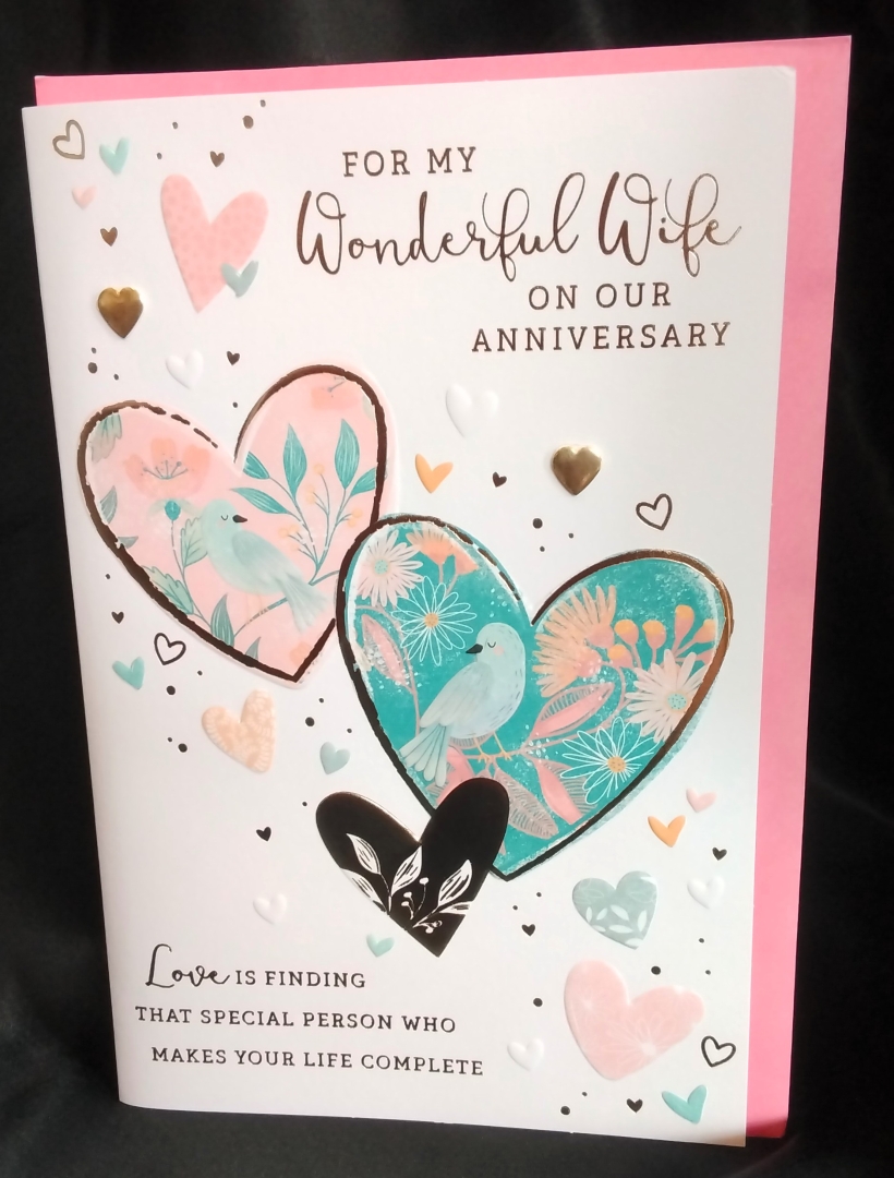 Wonderful Wife Anniversary card
