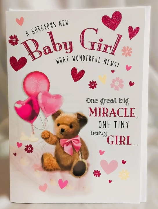 Gorgeous New Baby Girl card